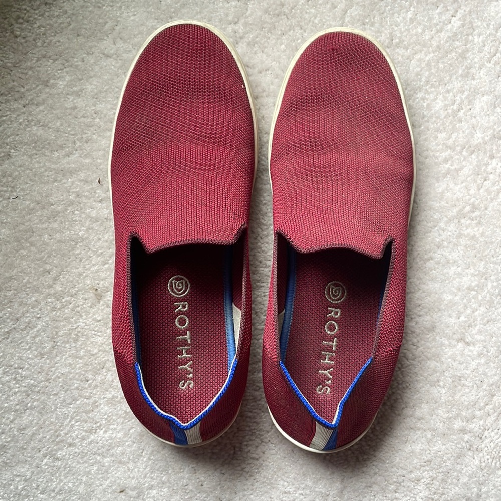 Rothy’s Original Slip-on Sneaker.  Size 10.5 women’s.  Red.